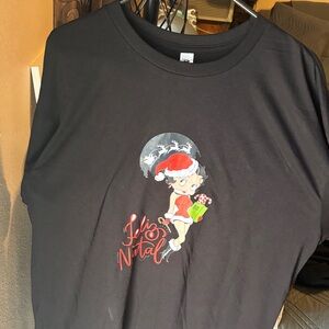 Kids Black Christmas Graphic T-Shirt